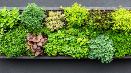 Lush greenery in a garden bed