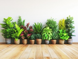Fototapeta premium Indoor Plants Green Houseplants Potted Plants Home Decor