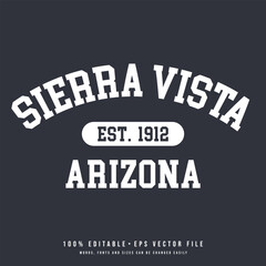 Sierra Vista text effect vector. Sierra Vista typography design vector.	