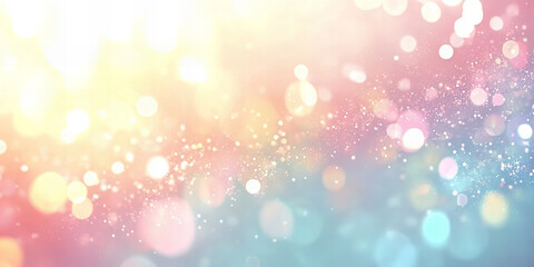Soft pastel gradient background with glowing bokeh lights for elegant designs, celebrations, and festive projects