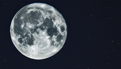 Obraz premium Moonlit Night Sky with Splashes of Starlight