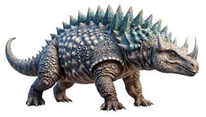 Dinosaur from the Cretaceous era isolated on transparent background.