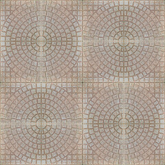 Seamless texture tile of self-locking concrete pavement for use in external applications - Useful for rendering