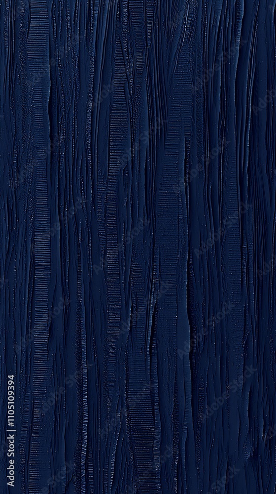 Poster luxurious dark blue crinkled silk or chiffon fabric texture creating an abstract background with ele