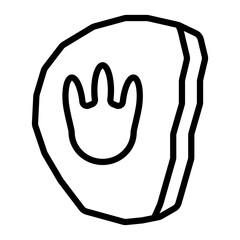 Obraz premium Fossil Vector Line Icon Design
