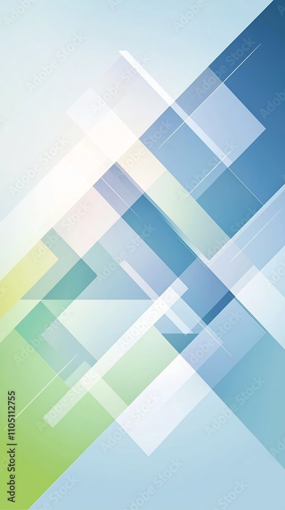 Poster overlapping geometric shapes in vibrant gradient background abstract minimalist digital art composit