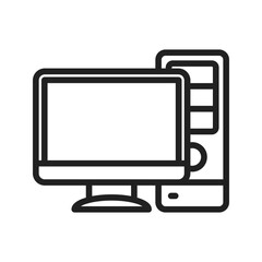 Desktop Computer Icon vector image. Suitable for use on web apps, mobile apps, and print media.