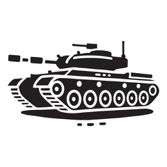 Military Tank, tank silhouette vector icon