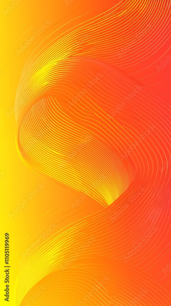 Poster mesmerizing abstract background with dynamic fluid wave patterns in a gradient of warm luminous colo