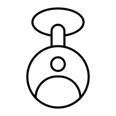 Locket with Photo line icon