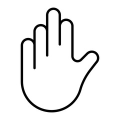 Handprint Art line icon