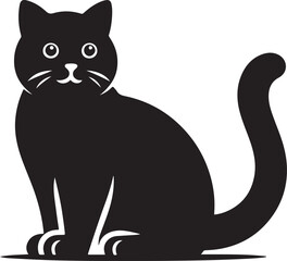 stylish cat silhouette vector art for versatile use.
