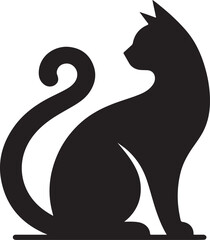 cat silhouette vector art, ideal for crafting unique graphics and illustrations.