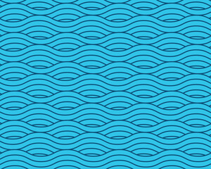 Obraz premium Abstract blue wavy lines pattern background