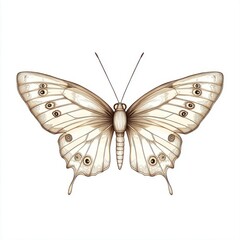 A beautiful, intricately detailed illustration of a butterfly with elegant wings and subtle patterns.