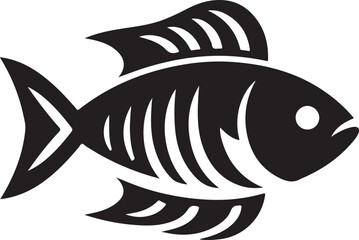 fish silhouette vector art, perfect for marine-themed designs.