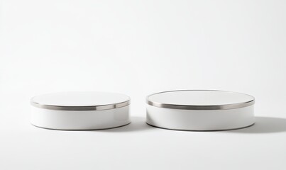 White Round Boxes.