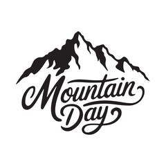 mountain day typography vector silhouette vector arts 