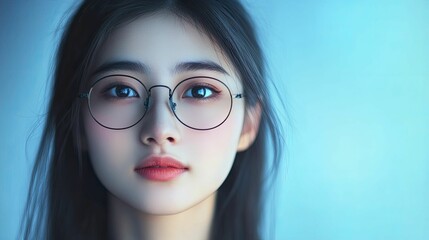 Fototapeta premium Telemetry analysis highlights realistic portraits with high-contrast backgrounds. Focus on textures and lighting, leaving space for text.