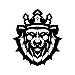 Lion head logo vector design