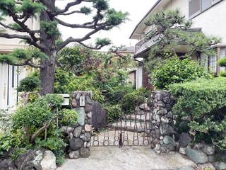 entrance to a Japanese private house, Japanese architecture and design