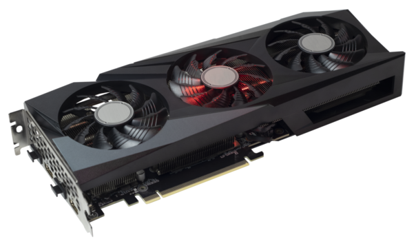 Isolated Modern Graphic Card for a powerful computer.