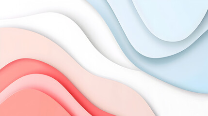 Abstract Pastel Waves Soft Color Background Design