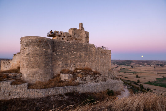 Panorama of the medieval castle of Castrojeriz.