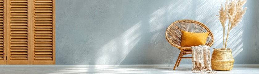 Natural Wood Shutters: Embracing Bohemian Style with Wide, Rustic Elegance for Your Space