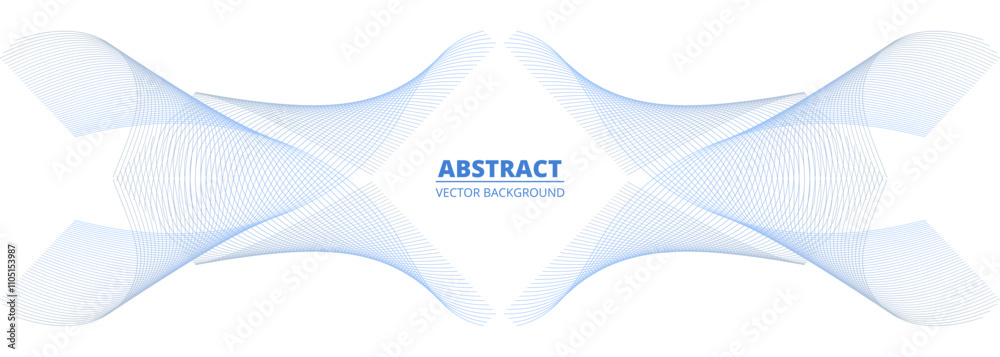 Poster white abstract vector background featuring fluid blue lines and gentle curves in light blue tones, i