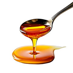 a honey dripping from a spoon on the floor