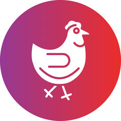 Chicken Vector Icon Style