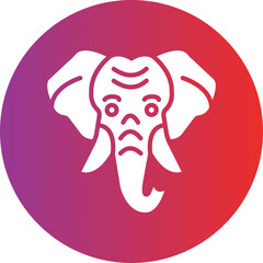 Elephant Vector Icon Style