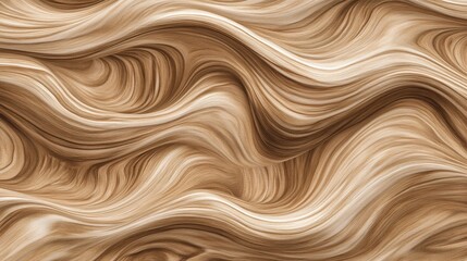 Obraz premium 25.Artistic 3D wood texture with a seamless, flowing pattern of brown and beige tones. The natural wood grain is highlighted, offering a continuous, smooth surface with subtle variations in shade and