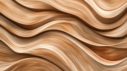Fototapeta premium 25.Artistic 3D wood texture with a seamless, flowing pattern of brown and beige tones. The natural wood grain is highlighted, offering a continuous, smooth surface with subtle variations in shade and