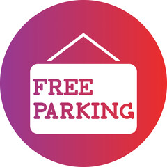 Free Parking Vector Icon Style