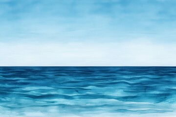 Obraz premium A serene, abstract depiction of a tranquil ocean under a clear blue sky, emphasizing the beauty of water and horizon.
