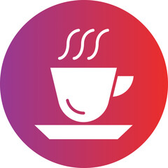 Hot Coffee Vector Icon Style