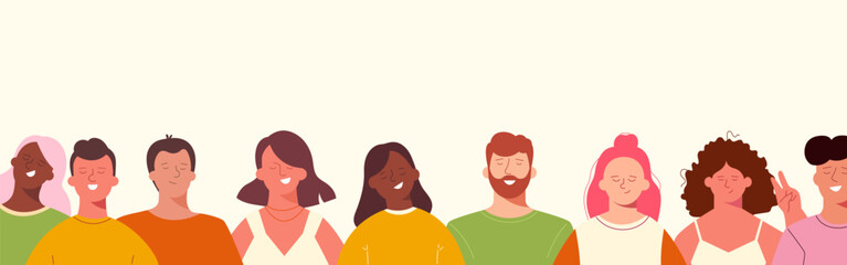 Group of diverse people. The concept of diversity and inclusion