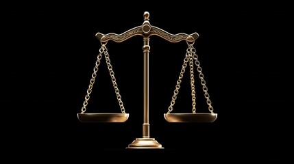 Golden scales of justice symbolizing fairness and balance.