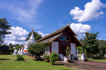 Wat Chan Buddhist temple there is a church that looks like glasses in Chiang Mai province, Thailand.