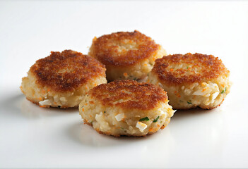 Fototapeta premium Crab Cakes isolated on white background