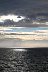 Seetag auf einem Kreuzfahrtschiff, Blick auf die  Nordsee