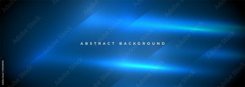 Poster Vibrant blue and black flows create an abstract background filled with movement and energy, perfect for digital design or artistic projects. Vector illustration