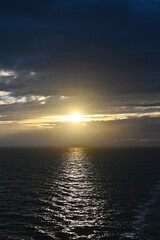 Seetag auf einem Kreuzfahrtschiff, Blick auf die  Nordsee
