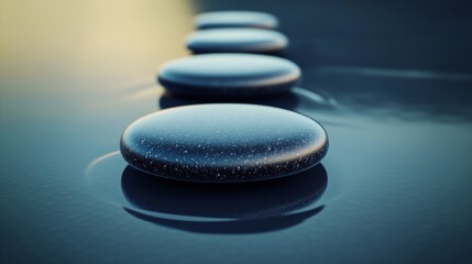 Black lava pebbles with a textured surface make for an enchanting background, displaying nature's craftsmanship in rich detail and high definition.