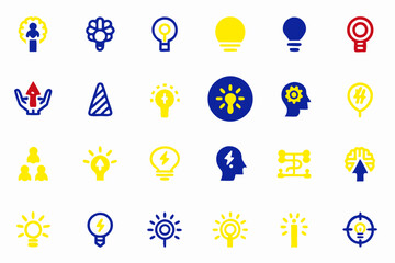 Ideas Icon Pack Vector art illustration