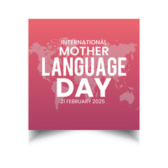 International Mother Language Day social media post template