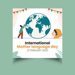 International Mother Language Day social media post template