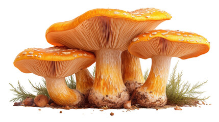 mushrooms isolated on white background